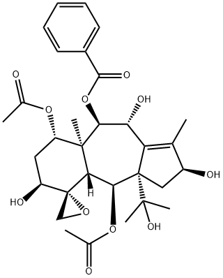 9-デアセチル-9-ベンゾイル-10-デベンゾイル-4β,20-エポキシタクスキニンA 化学構造式