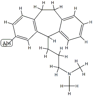 3-Chloro-10,11-dihydro-N,N-dimethyl-5H-dibenzo[a,d]cycloheptene-5-(1-propanamine),22725-40-2,结构式