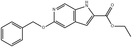 1H-?Pyrrolo[2,?3-?c]?pyridine-?2-?carboxylic acid, 5-?(phenylmethoxy)?-?, ethyl ester Structure