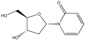 1-(2-デオキシ-α-D-erythro-ペントフラノシル)-2(1H)-ピリジノン 化学構造式