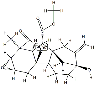 (4bα)-2β,3β-Epoxy-7-hydroxy-1α,4aα-(carbonyloxy)-1-methyl-8-methylenegibbane-10β-carboxylic acid 10-methyl ester 结构式