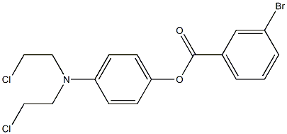 p-[Bis(2-chloroethyl)amino]phenyl=m-bromobenzoate Structure