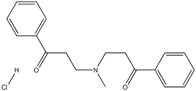 1-Propanone,3,3'-(methylimino)bis[1-phenyl-, hydrochloride 结构式
