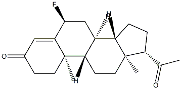 6α-Fluoropregn-4-ene-3,20-dione 结构式