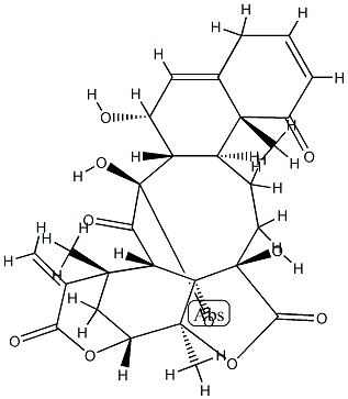 (16S,22R)-14α,17α-エポキシ-7α,13,14,20,22-ペンタヒドロキシ-1,15-ジオキソ-16,24-シクロ-13,14-セコエルゴスタ-2,5,25(27)-トリエン-18,26-二酸18,20:26,22-ジラクトン 化学構造式