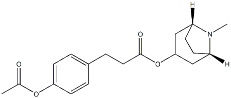 p-Acetoxybenzenepropionic acid (1R,5S)-tropan-3α-yl ester Struktur