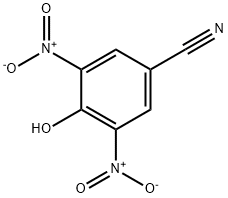 Benzonitrile, 4-hydroxy-3,5-dinitro- Struktur