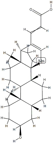 14β,21-エポキシ-3β-ヒドロキシ-5β-コラ-20,22-ジエン-24-酸 化学構造式
