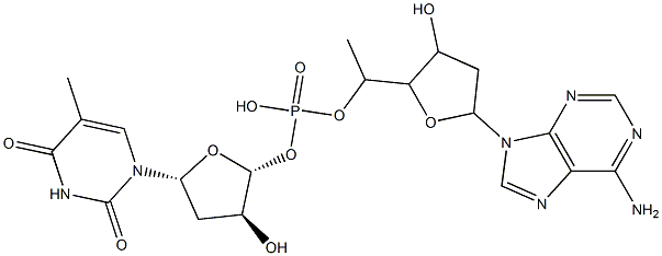 2'-deoxyadenylyl-(3'-5')-thymidine 结构式