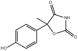 2,4-Oxazolidinedione,5-(4-hydroxyphenyl)-5-methyl-(9CI) 化学構造式