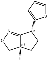 3H-Cyclopent[c]isoxazole,3a,4,5,6-tetrahydro-6-(2-thienyl)-,(3aR,6R)-rel-(9CI) Structure
