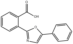 2-(5-フェニル-1,3-オキサゾール-2-イル)安息香酸 化学構造式