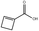 1-シクロブテン-1-カルボン酸 化学構造式