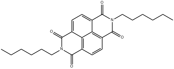 2,7-DIHEXYLBENZO[LMN][3,8]PHENANTHROLINE-1,3,6,8(2H,7H)-TETRONE, 23536-15-4, 结构式