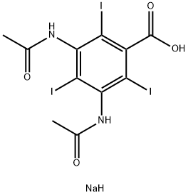 3,5-Di(acetylamino)-2,4,6-tri(125I)iodobenzoic acid sodium salt Structure