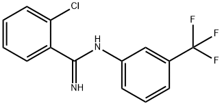 o-Chloro-N-(α,α,α-trifluoro-m-tolyl)benzamidine Structure