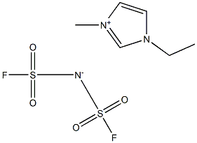 1-エチル-3-メチルイミダゾリウム ビス(フルオロスルホニル)イミド 化学構造式