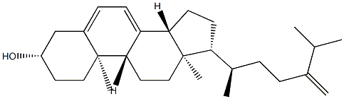 5,7,24(28)-エルゴスタトリエン-3β-オール 化学構造式