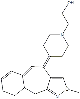 4-(9,10-Dihydro-2-methyl-4H-benzo[5,6]cyclohept[1,2-d]oxazol-4-ylidene)-1-piperidineethanol 结构式