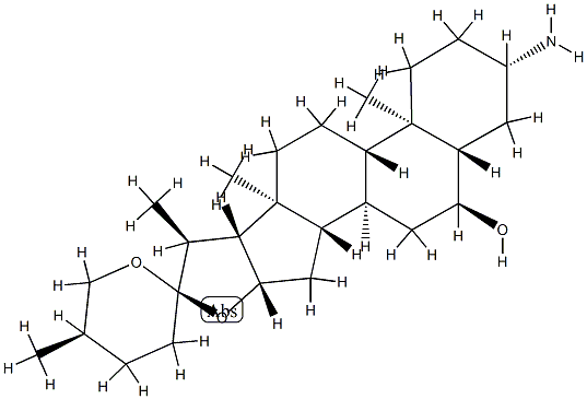 (25R)-3β-Amino-5α-spirostan-6α-ol,23656-00-0,结构式