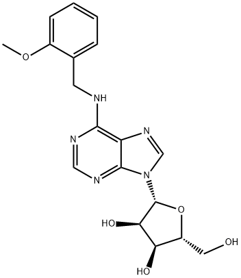 N6-(2-甲氧基苄基)腺苷 结构式