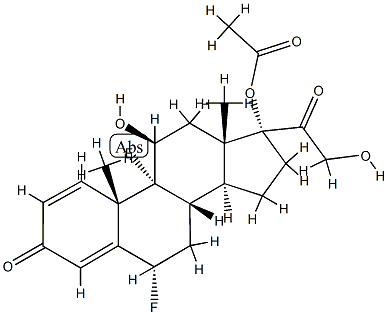 6α,9α-Difluoroprednisolone 17-Acetate Structure