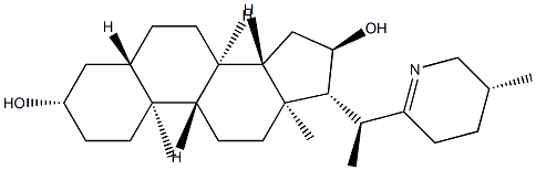(25β)-16,28-Seco-5α-solanid-22(28)-ene-3β,16α-diol 结构式