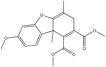 3,9b-Dihydro-7-methoxy-4,9b-dimethyl-1,2-dibenzofurandicarboxylic acid dimethyl ester Structure