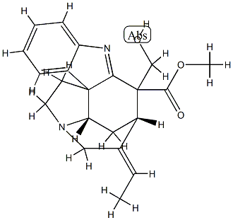 (16ξ,19E)-1,2,19,20-Tetradehydro-17-hydroxycuran-16-carboxylic acid methyl ester Structure