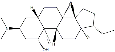 3α-Dimethylamino-5α-pregnan-1β-ol 结构式