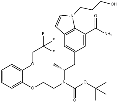 N-tert-Butyloxycarbonyl Dehydro Silodosin, 239463-80-0, 结构式