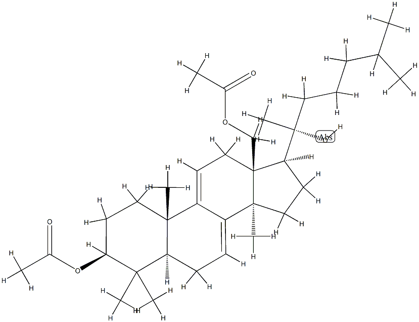 (20R)-5α-Lanosta-7,9(11)-diene-3β,18,20-triol 3,18-diacetate Structure