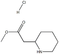 2-(哌啶-2-基)乙酸甲酯盐酸盐 结构式