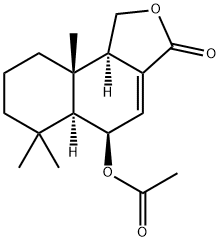 [5R,(-)]-5-Acetoxy-1,3,5,5aα,6,7,8,9,9a,9bα-decahydro-6,6,9aβ-trimethylnaphtho[1,2-c]furan-3-one,24173-64-6,结构式