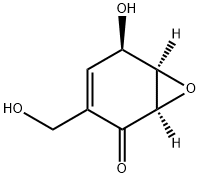 (1R,6R)-5β-Hydroxy-3-(hydroxymethyl)-7-oxabicyclo[4.1.0]hept-3-en-2-one Struktur