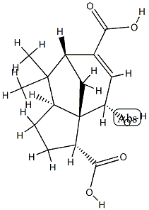 (3R)-2,3,4,7,8,8aβ-Hexahydro-4β-hydroxy-8,8-dimethyl-1H-3aα,7α-methanoazulene-3β,6-dicarboxylic acid Struktur