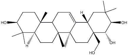 Olean-12-ene-3β,21β,22α,28-tetrol Structure