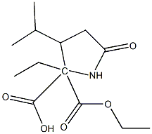 Diethyl=3-isopropyl-5-oxo-2,2-pyrrolidinedicarboxylate Structure