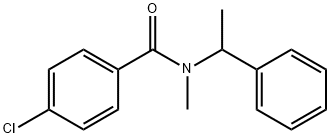p-Chloro-N-methyl-N-(α-methylbenzyl)benzamide 结构式