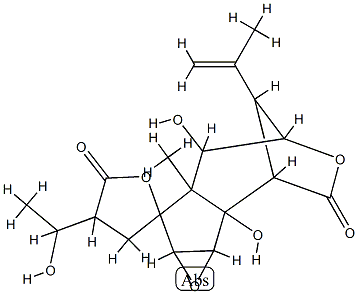 3,4,1'a,1'b,5',6',6'a,7'a-Octahydro-1'b,6'-dihydroxy-4-(1-hydroxyethyl)-6'a-methyl-8'-(1-methylvinyl)spiro[furan-2(5H),7'-[2,5]methano[7H]oxireno[3,4]cyclopent[1,2-d]oxepine]-3',5(2'H)-dione Structure