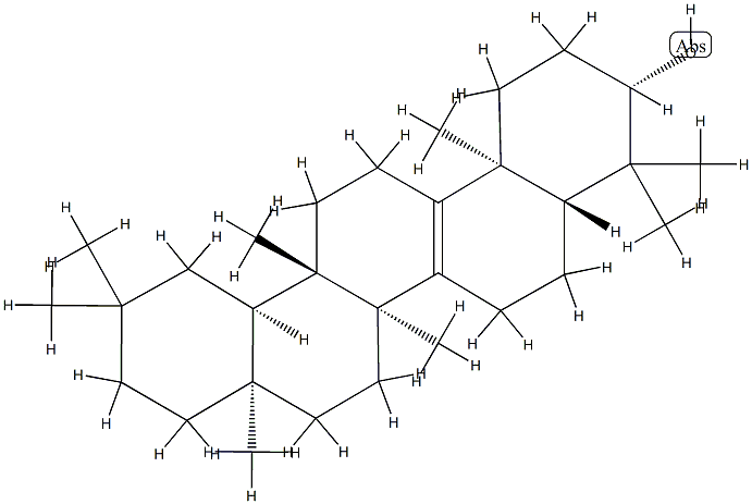 D:C-Friedoolean-8-en-3β-ol 结构式