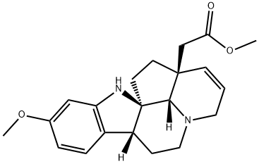 2β,14β-Ethano-15,20-didehydro-15,20-dideethyl-2,7α-dihydro-11-methoxycorynan-14-acetic acid methyl ester 结构式