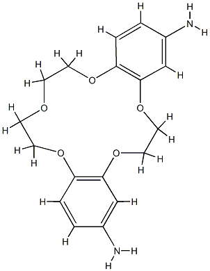4' 4''(5'')-DIAMINODIBENZO-15-CROWN-5 Structure