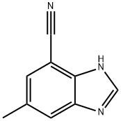 1H-Benzimidazole-4-carbonitrile,6-methyl-(9CI) Structure