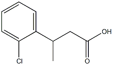 3-(2-CHLOROPHENYL)BUTANOIC ACID, 24552-29-2, 结构式