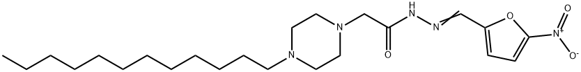 N'-[(5-Nitrofuran-2-yl)methylene]-4-dodecyl-1-piperazineacetic acid hydrazide Struktur