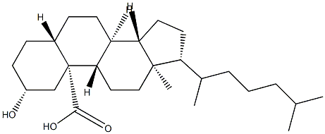 2β-Hydroxy-5α-cholestan-19-oic acid Struktur