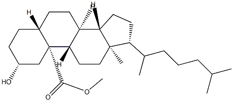 2α-Hydroxy-5α-cholestan-19-oic acid methyl ester Struktur