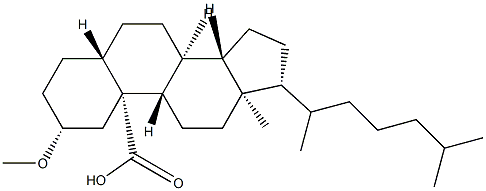 2β-Methoxy-5α-cholestan-19-oic acid Struktur