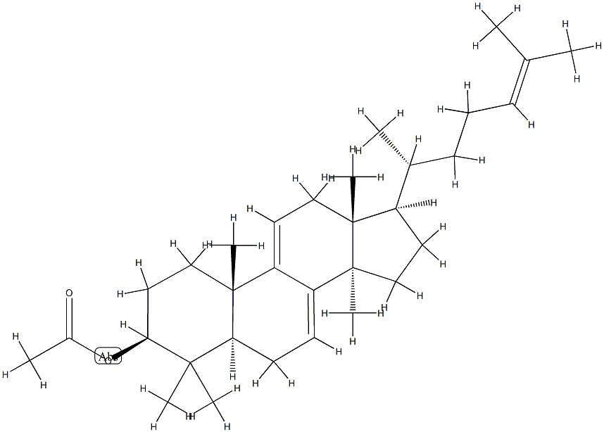 Lanosta-7,9(11),24-trien-3β-ol acetate 结构式